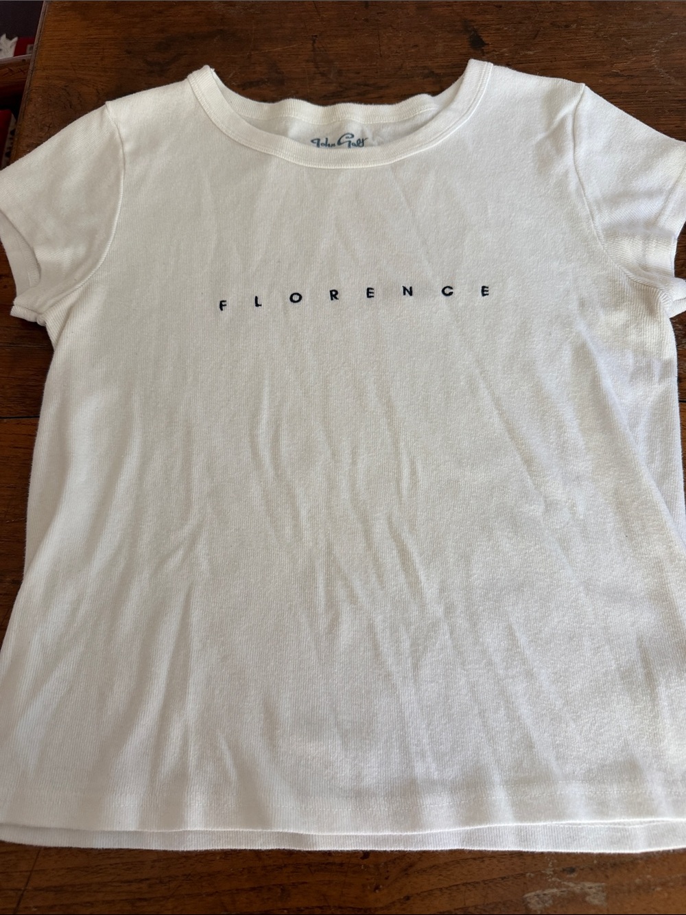 Brandy Melville White 'Florence' Graphic Tee